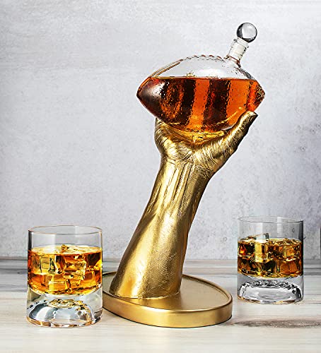 Football Decanter w/ 2 Wine Glasses - Image 8
