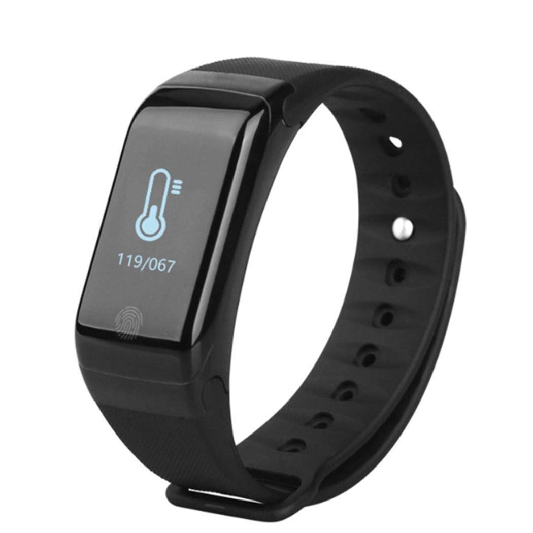 Pinsparkle Multifunctional Digital Display Buckle Closure Smart Bracelet Health Wristband Fitness Trackers