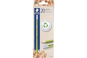 STAEDTLER WOPEX Pre-Sharpened #2 Pencils, Pack of 20 - Ergonomic Triangular Shape, Break-Resistant, Non-Slip Surface, Wood-Po