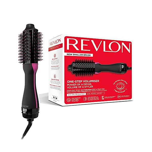 REVLON-Salon-One-Step-Hair-Dryer-and-Volumiser-for-Medium-to-Short-Hair-RVDR5282UKE Revlon Salon One-Step Hair dryer and Volumiser mid to short hair (One-Step, 2-in-1 styling tool, IONIC and CERAMIC…