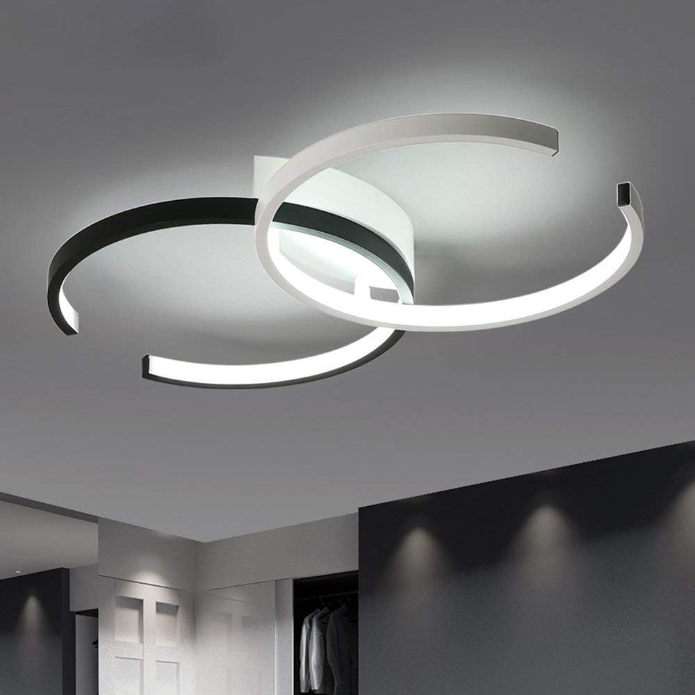 LED Ceiling Light Dimmable with Remote Control 40 W Colour Change Stepless Dimmable Living Room Lamp Geometric C Design Iron Chandelier Living Room Dining Room Bedroom Bathroom Lamp Hallway Lamp