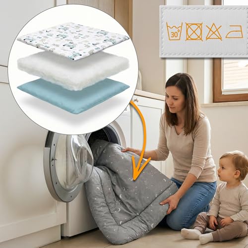 Totsy Baby Baby Bedroom Play Mat – Children's Floor Mattress for Playpen Games Thick Cotton Mat for Babies and Children 100 cm Oeko-Tex Certificate Owls
