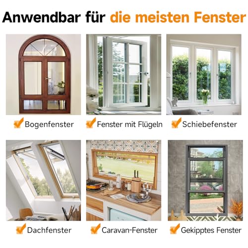 OWYR Fly Screen Window Magnet, 120 x 130 cm, White Frame with Grey Net | Insect protection, mosquito net window, DIY adjustable, fine plastic mesh, fibreglass net, fly screen roof window
