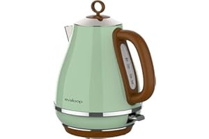 Evoloop 1.7L Electric Kettles, BPA Free Tea Kettle, Hot Water Boiler Heater, Stainless Steel Teapot, Auto Shut-Off & Boil-Dry Protection, 120V/1500W