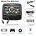 Touchscreen Headrest DVD Player for Car With Leather Cover USB SD 9 inch Screen Support IR Wireless Headphones HD 1080P Black Pack of 2