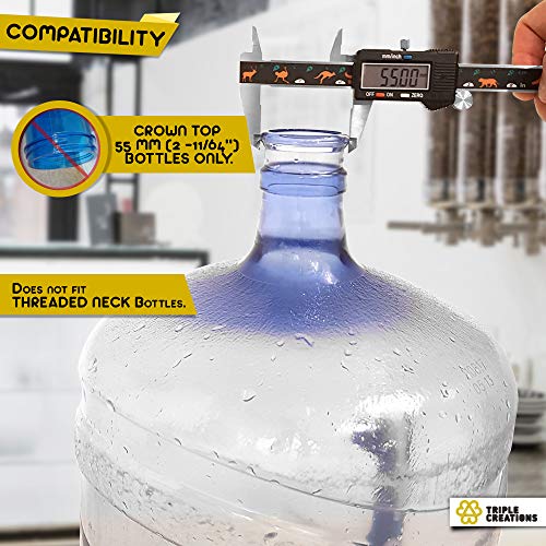 5 Gallon Water Jug Dispenser + Zipper Bag + 2 Spouts BPA FREE 55 mm