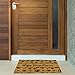 NINAMAR Door Mat Wipe Your Paws Natural Coir – 29.5 x 17.5 inch
