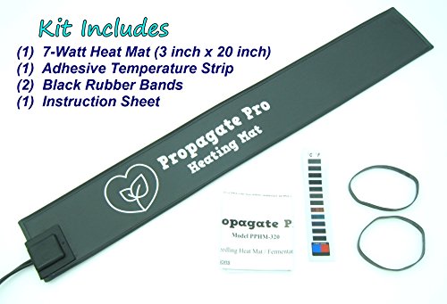 Wrap Around Kombucha Heater Belt | Propagate Pro Brewing and Fermentation Heat Mat Warmer | Keeps Your SCOBY Happy and Productive with Stickon Thermometer