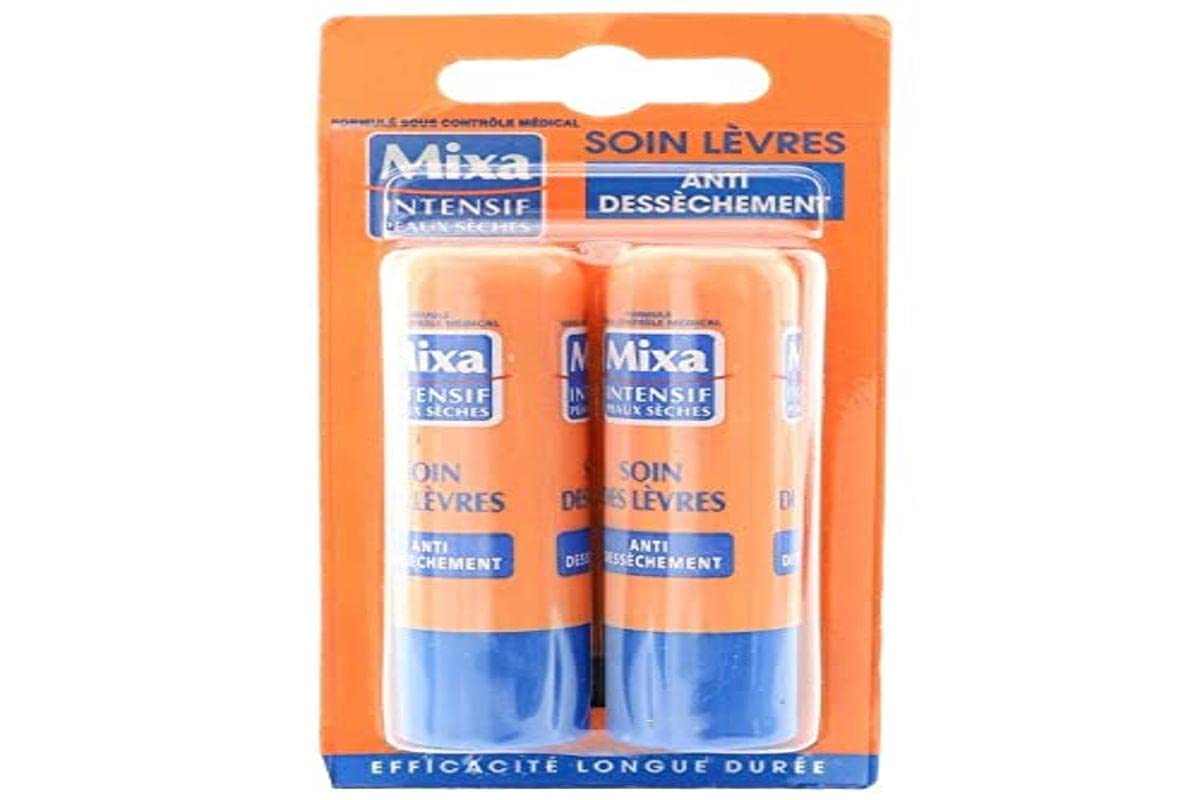 MIXA - Baume à lèvres - Antidessechement - Lot de 2x 4.7ml