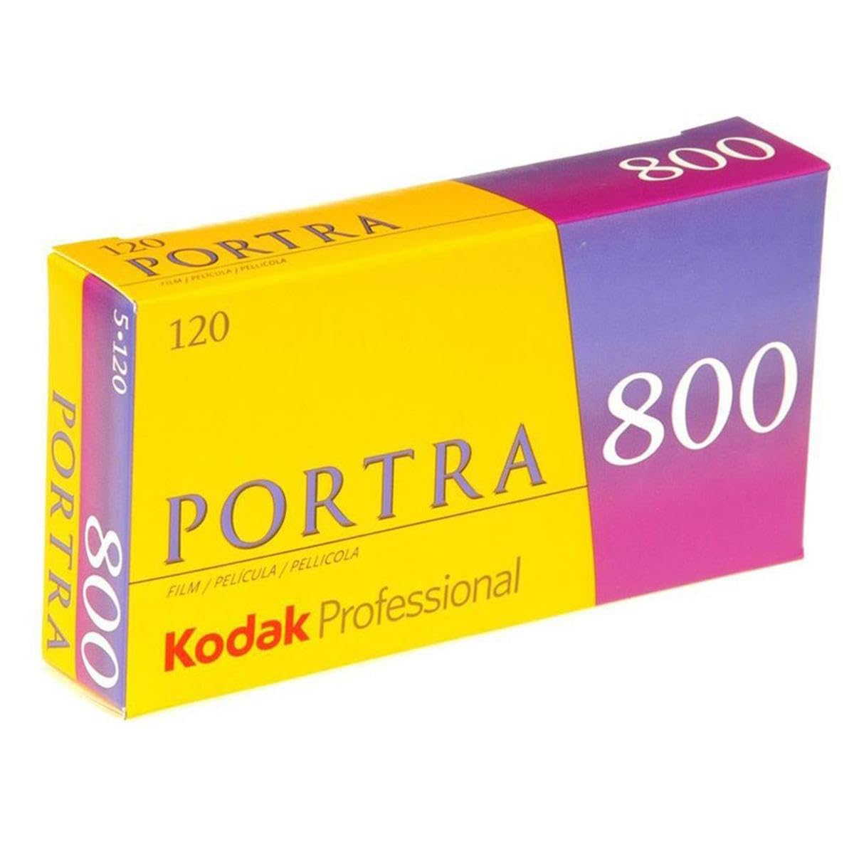 Kodak Portra 800 Color Negative Film – 120 Format, Pack of 5 Rolls, ISO 800 – Fine Grain, Natural Skin Tones – Medium Format Film