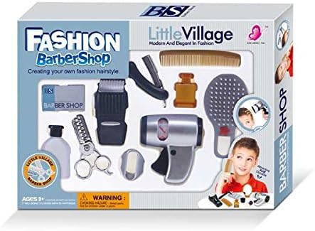 Play Accessories Barber Shop Salon Hairstyle Play Set Kit with Clipper for Boy Kids Gift B