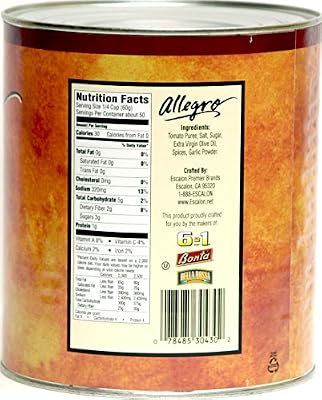 Allegro Classic Italian Pizza Sauce, 6-pound 9-ounce No. 10 Can