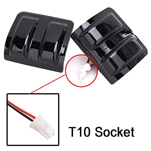 Smoke Side Mirror Marker Lights Lens Compatible with 2008-2016 Ford F250 F350 F450 Super Duty Turn Signal Aftermarket Replacement - Thumbnail 2