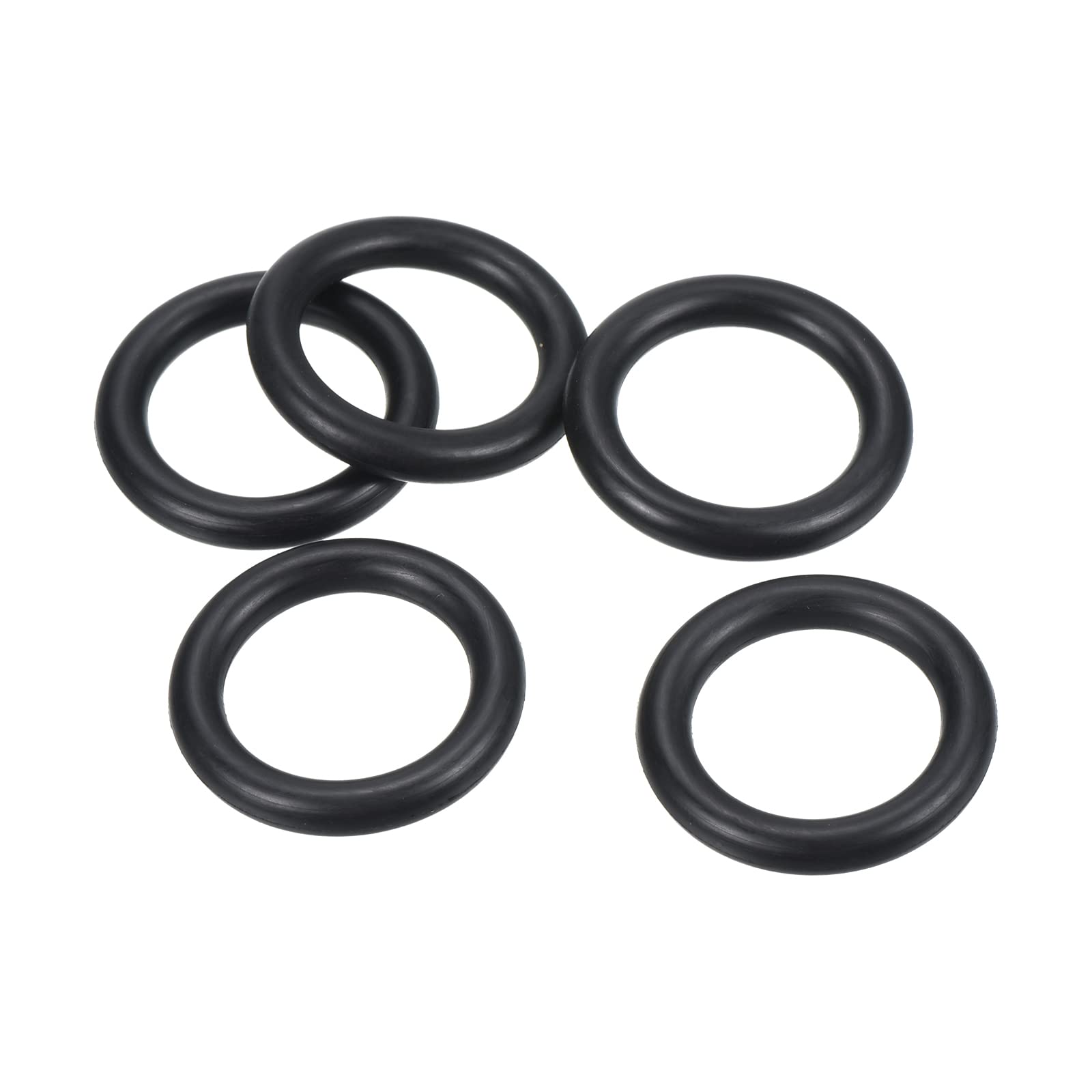 PATIKIL Nitrile Rubber O-Rings 34mm OD 24mm ID 5mm Width, 25 Pcs Metric Sealing Gasket for Faucet Plumbing Automotive Repair, Black
