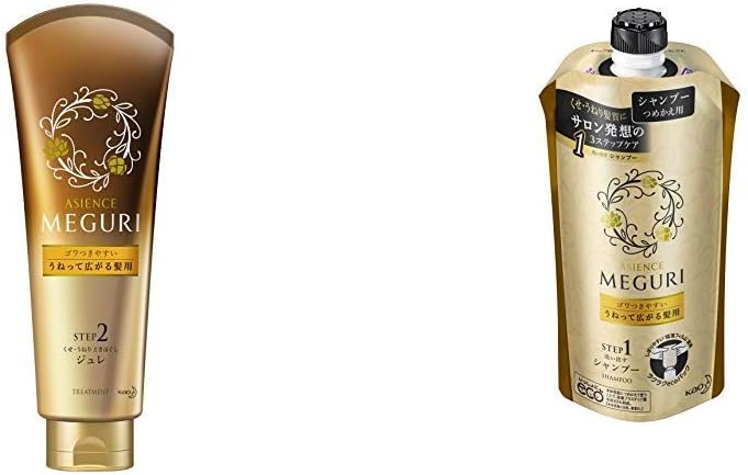 Amazon セット買い アジエンスmeguri くせ うねりときほぐしジュレ ゴワつきやすい うねって広がる髪用 洗い出すシャンプー ゴワつきやすい うねって広がる髪用 つめかえ用 アジエンスmeguri ビューティー 通販