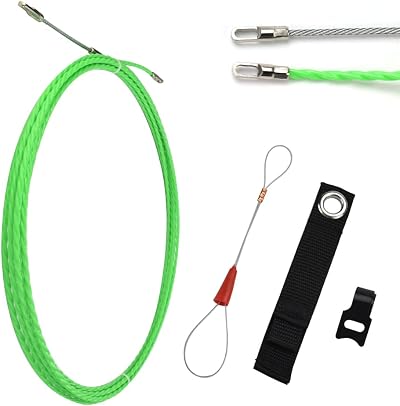 YAANBUNB 6m Fish Tape Wire Puller Nylon Cable Rod Kit Metal Lock for Insulation