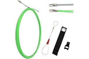 Inkurie 20ft Fish Tape Wire Puller, Through Wall Wire Threader Electrical Wire Cable Pulling Fish Tape Kit with Fish Cables F