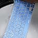 XSKN Hebrew Language Blue Color Silicone Keyboard Skin Cover Compatible with 2015 and Earlier Released MacBook Air 13 inch MacBook Pro 13 15 17 inch - US Layout