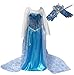 [SALE!] Blue Snow Queen Princess Long Cape Dress Costume