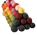100% Wool Felt Balls - 100 Pieces | Hand-Felted Pom Poms | Pure Wool Beads | Felt Ball DIY (15mm, Mixed Color)