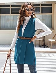 Beyove Sleeveless Cardigan Vest Women Plus Size