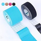 Kinesiology Tape Pro, Muscle Support Adhesive, Physio Therapeutic Recovery Sports Athletic Aid, Mytape, 2 Uncut Rolls (2