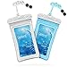 Water Proof Cell Phone Pouch, Universal Waterproof Phone Case, 100ft IPX8 Waterproof Bag, Anti-Break Lanyard, Floating Waterproof Pouch for iPhone X, 8, 8P, 7, 7P, Device up to 6.5 inches (2 Pack)
