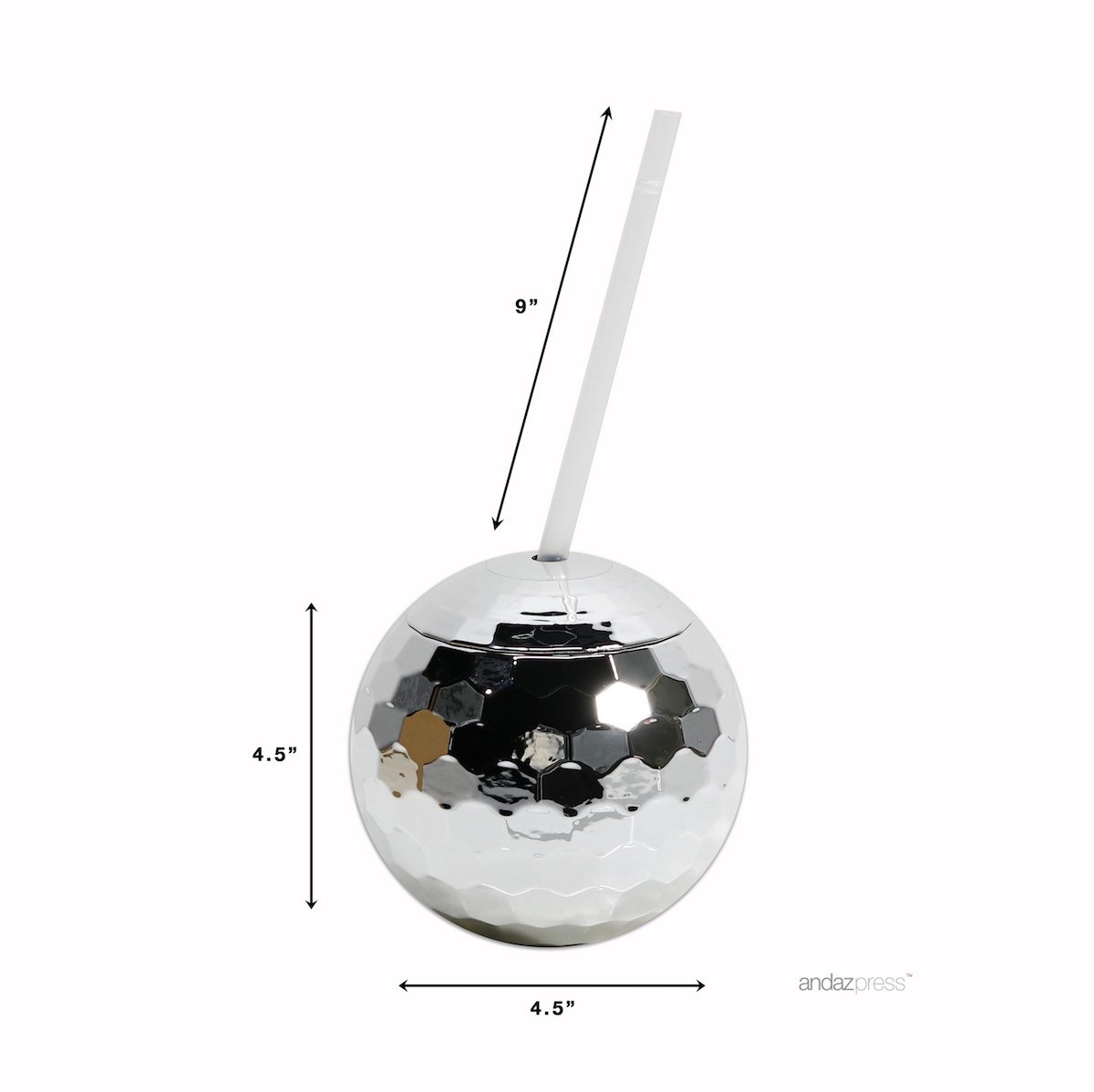 disco ball tumbler with straw