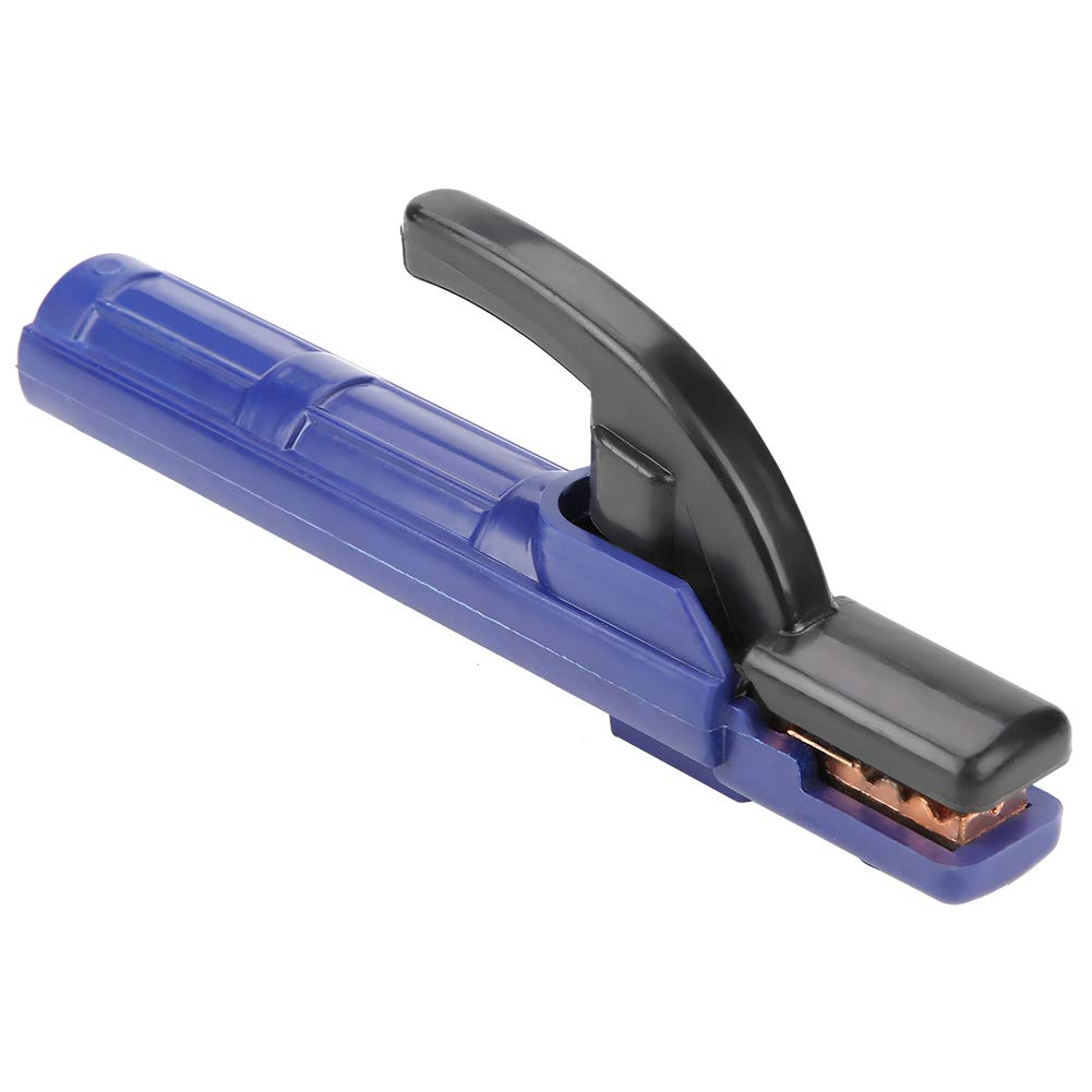 Hyuduo Welding Electrode Holder 300A Copper Insulated Welding Clamp with Blue Handle for Welding Machine - High Conductivity Welding Stick Clamp