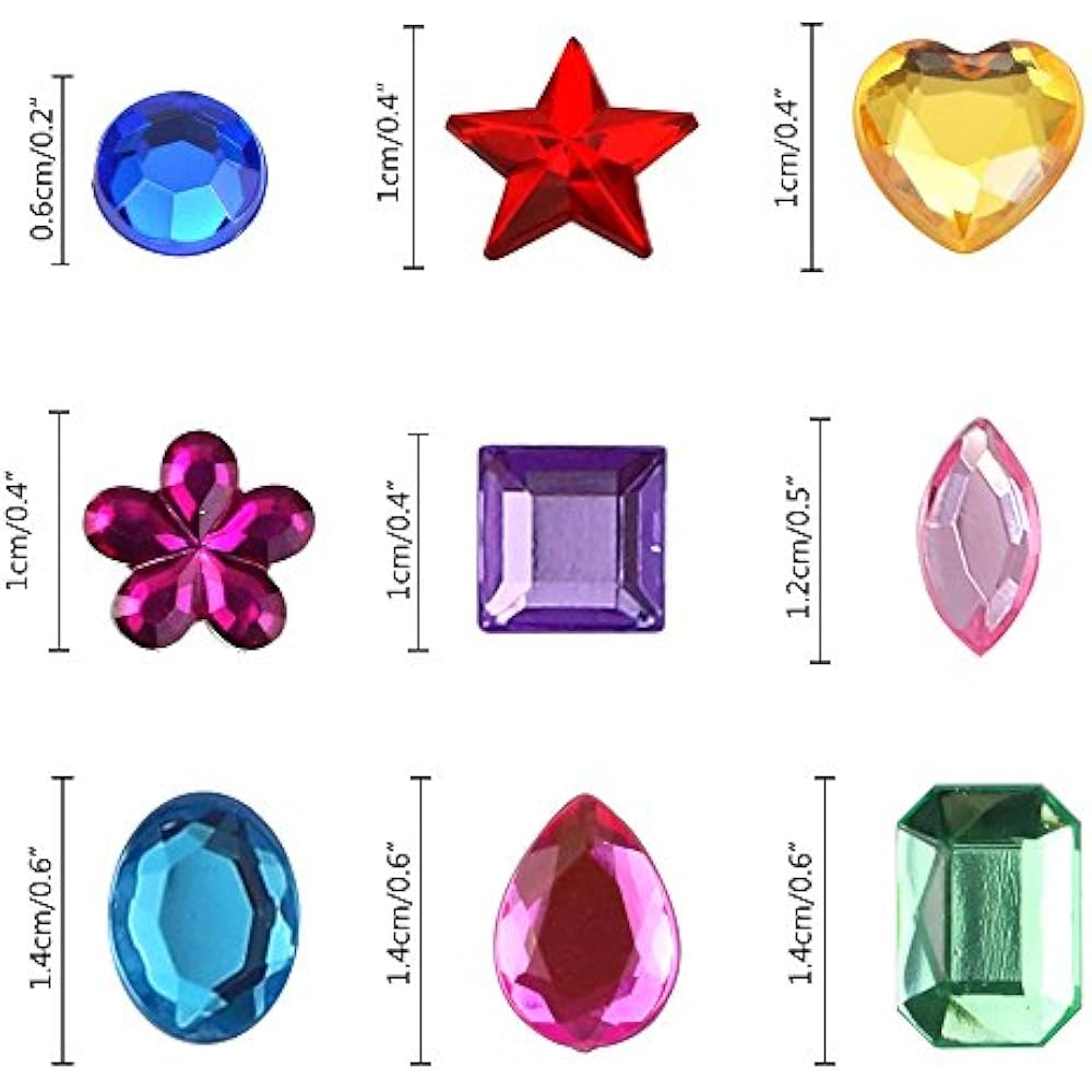 8 Sheets 544pcs SelfAdhesive Rhinestone Sticker Bling Craft Jewels