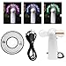 Itemap Portable Handheld Cooling Fan Colorful LED Mini Light Battery Power with Strap (Blue)