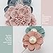 7pcs Flower Pearl Brooch Pins, Segbeauty Camellia Flower Patterns Pearl Collar Brooch Pins, Handmade Wool Felt Flower Badges with stainless steel Brooch pin, Boutonniere Lapel Hat Pin for Women Girls