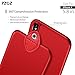 PZOZ iPhone X Case, Slim Silicone Lanyard Case Cover Holder Long Hanging Neck Wrist Strap Outdoors Travel Necklace for iPhone X (Red)