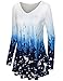Plus Size Tunic Tops,MOOSUNGEEK Office Ladies Leisure Vintage Fashion Space Dye Blouses Shirts Royal Blue L