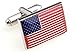 American Flag Cufflinks Flag of USA Cuff-links with Velvet Gift Box