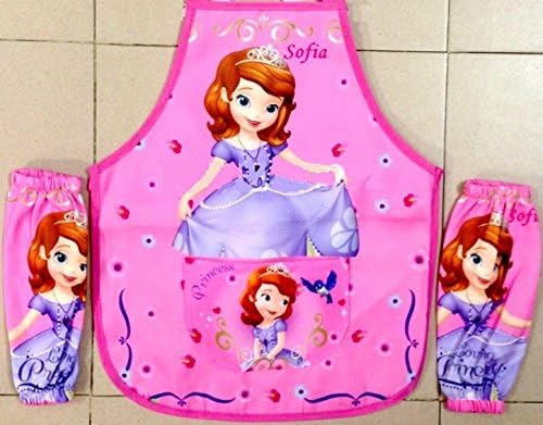 CJB Lovely Sofia the First Kids Waterproof Apron Sleeves Set 2-6T (US Seller)
