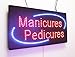 Manicures Pedicures Sign, Super Bright High Quality LED Open Sign, Store Sign, Business Sign, Windows Sign