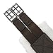 Intrepid International English Girth with Fleece - Breathable Lightweight Horse Girth for English Saddle, Double Elastic Easy Attachment, Brown with White Fleece