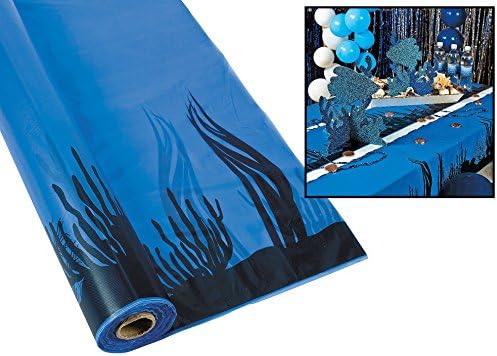 Fun Express Under The Sea Ocean Tablecloth Roll (100 feet Long) Party Supplies