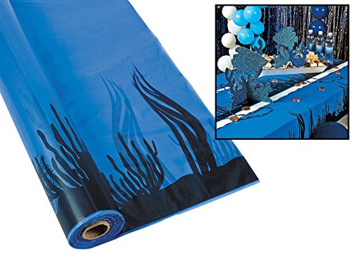 Fun Express Under The Sea Ocean Tablecloth Roll (100 feet Long) Party Supplies