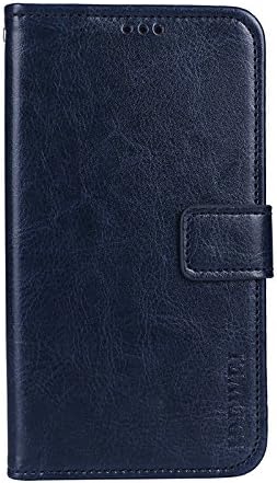 coque Doogee X55 Phone Case-Faux Leather Flip Wallet with Card Slot Case for Doogee X55(Blue)