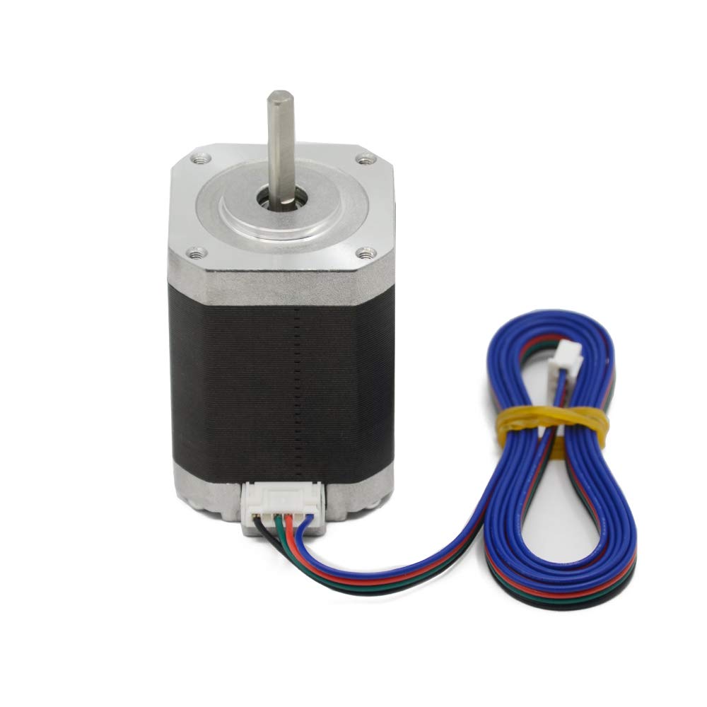 Iverntech 42 Nema 17 Stepper Motor 60mm Body 1.8 Stepper Angle 1.5A 2 Phase 4-Lead with 1M Cable for 3D Printer, CNC Machine and Robotics