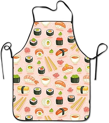 Chefs Apron Sushi And Rolls Chopsticks Funny Kitchen Aprons Cooking Apron
