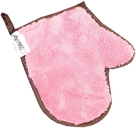 Tack Saver Pink Mitt with Brown Trim, One Size