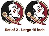 FSU Florida State Large 15 inch Seminole Cornhole Decals / Set of 2