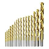 BOSTAL 21PCS Drill Bit Set 1/16 to 1/4 5/16 3/8 1/2 Professional Twist Drill Bits for Stainless Steel, Steel Wood Plastic Aluminum Alloy