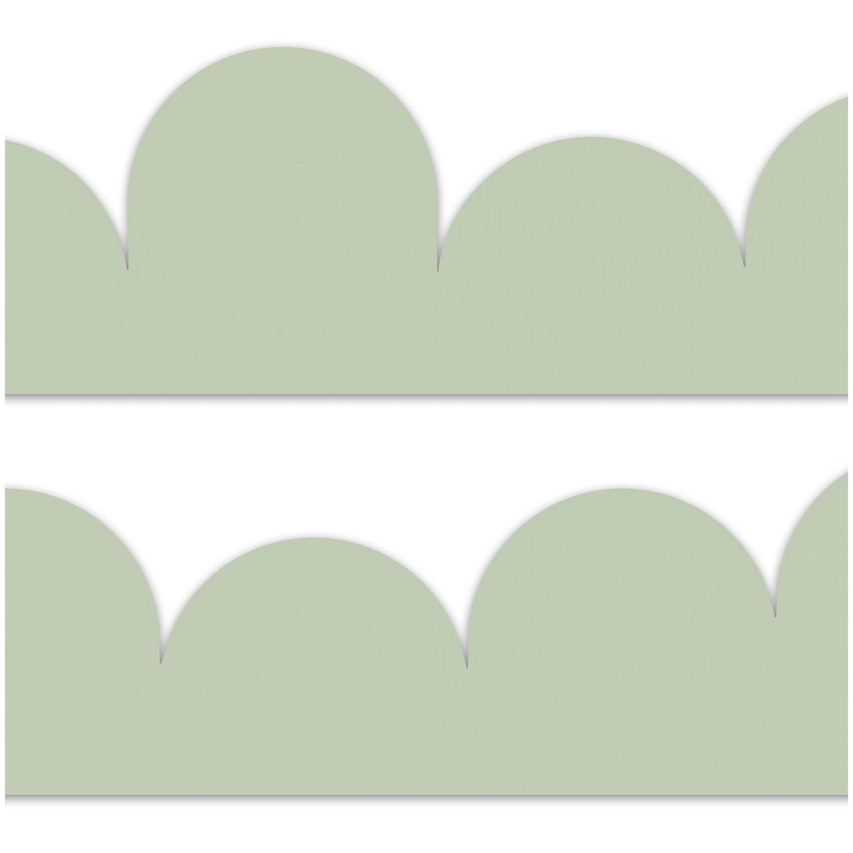 Yabaduu Border 15 x 200 cm for Children's Room Baby Room Decoration in Skandi Look Scandi Sticker Wall Border Wall Sticker for Children Girls Boys Y034 (Sage)