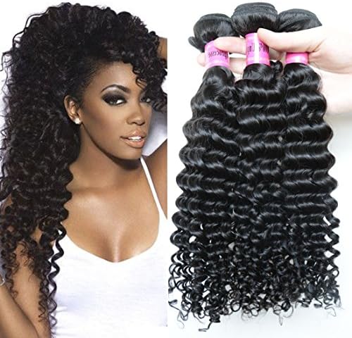 Fengde Hair 8A Brazilian Deep Wave Virgin Hair 3 Bundles 100% Unprocessed Human Hair Extensions(161820)
