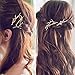 Womens Barrettes, Fascigirl 12PCS Metal Hairpins Gold Silver Butterfly Hair Clips for Girls Tree Branch Alloy Geometrical Moon Circle Bowknot Hair Circle Barrettes for Thick Hair Women