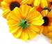 Florist (100) Silk Yellow Sunflower Gerbera Daisy Flower Heads, Gerber Daisies - 1.75